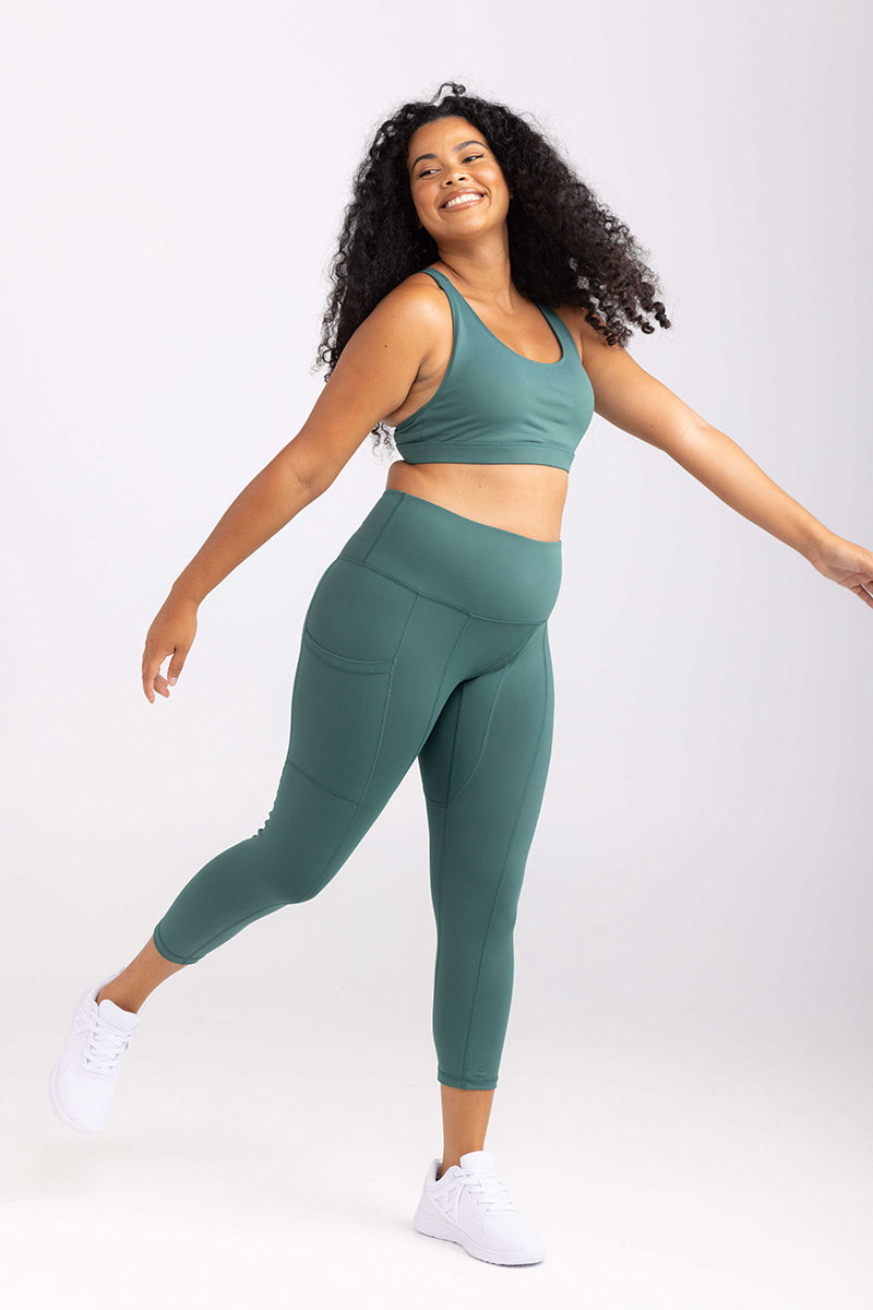 invisiSweat 7/8 Length Tights - Teal Dream