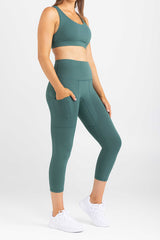 7/8 Length Legging with pockets - Teal Dream | Sweat Resistant Activewear by Idea Athletic